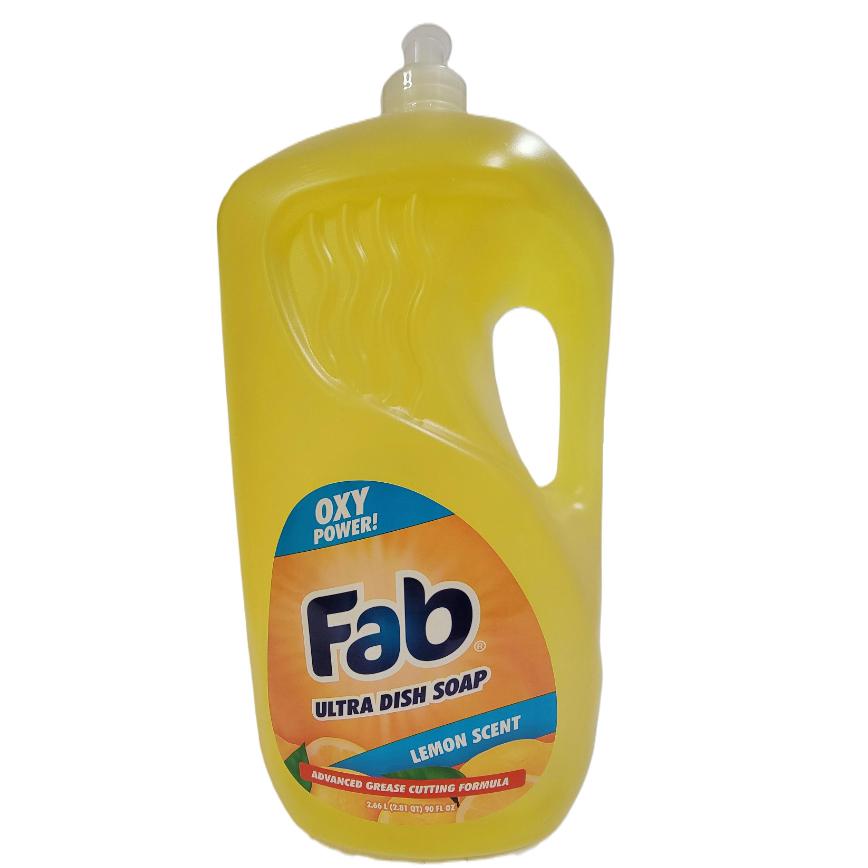 Fab Lemon Scented Ultra Dish Soap 90 oz. 