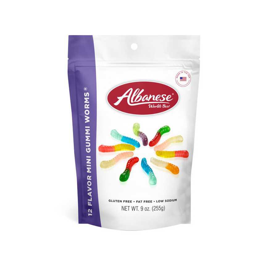 Albanese 12 Flavor Gummi Worms 9 oz.