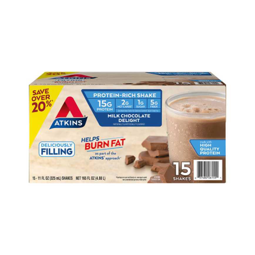 Atkins Chocolate Protein Shakes 15 ct. 11 oz.
