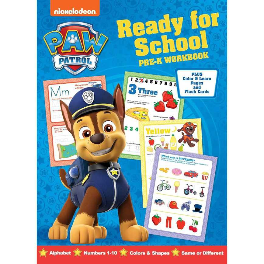 Paw Patrol Ready for School Pre-K Workbook 