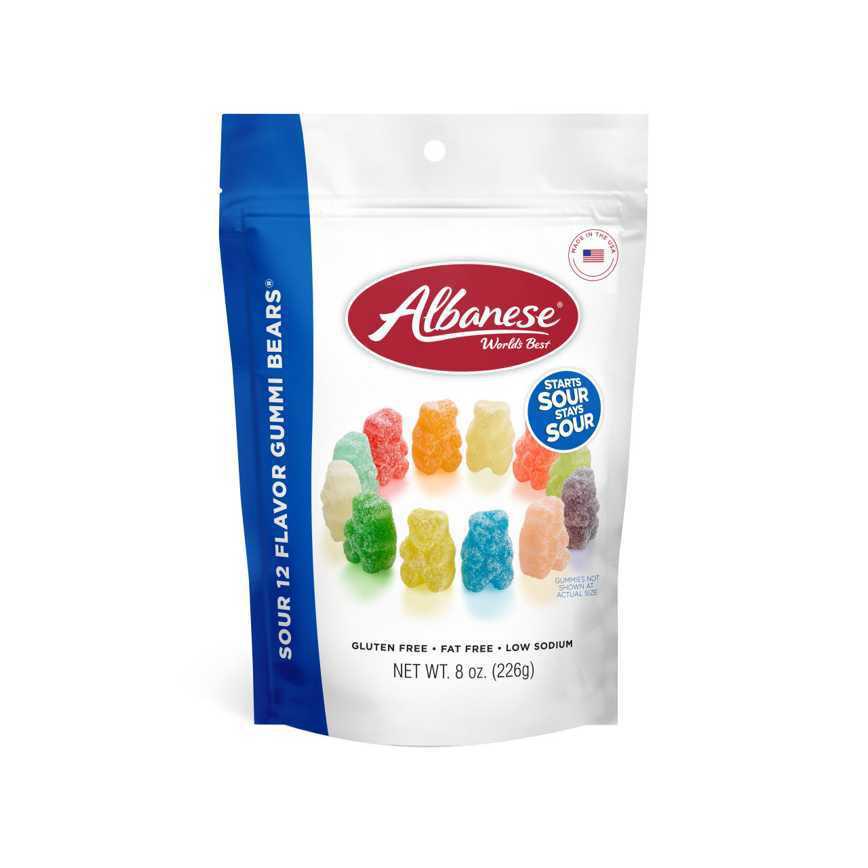 Albanese Sour 12 Flavor Gummi Bears 8 oz.