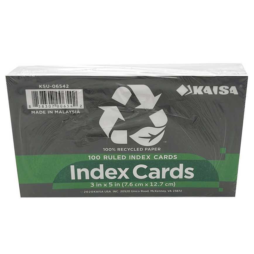 Kaisa Index Cards 3" x 5" 100 ct.