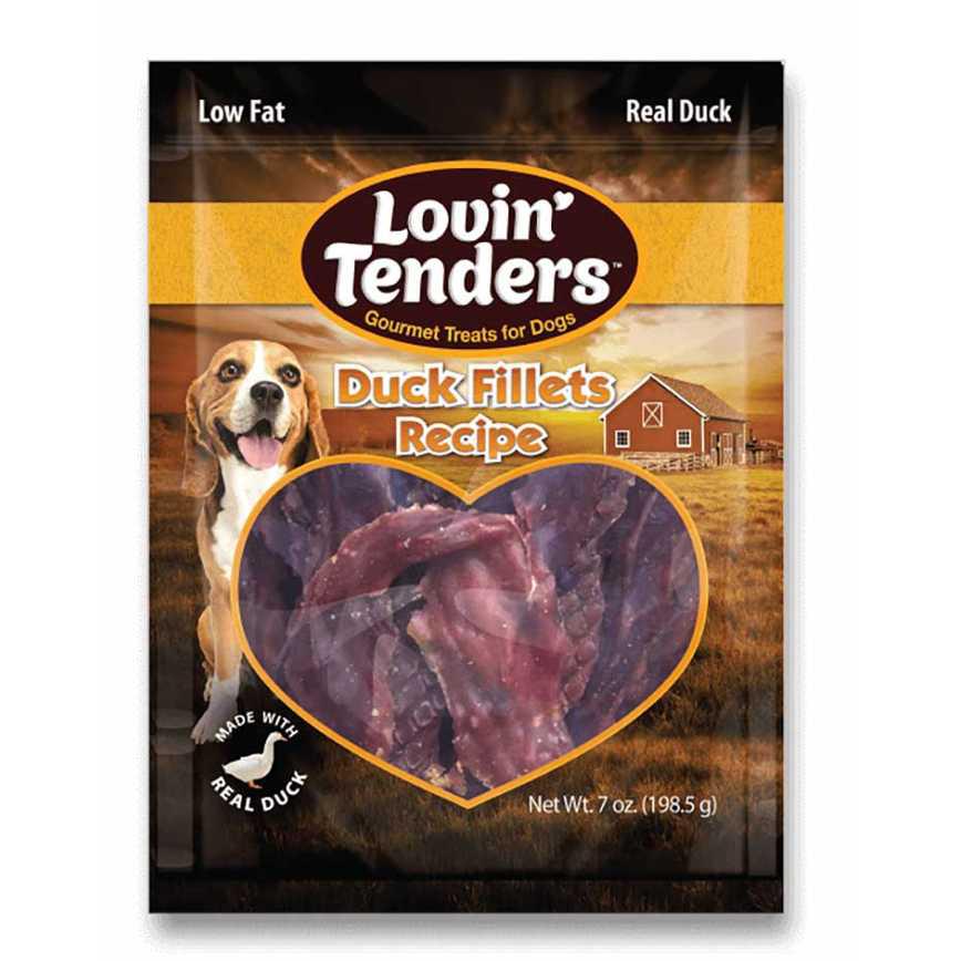 Lovin' Tenders Gourmet Treats for Dogs: Duck Fillets Recipe 7 oz.