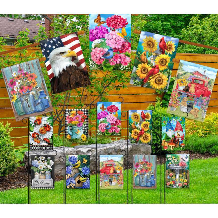 Spring Garden Flags 12&quot; x 18&quot;