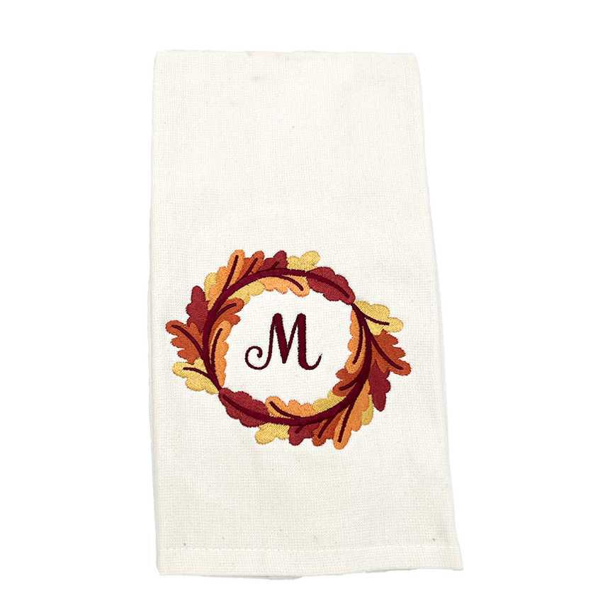 Harvest Monogram Kitchen Towels 16" x 26"