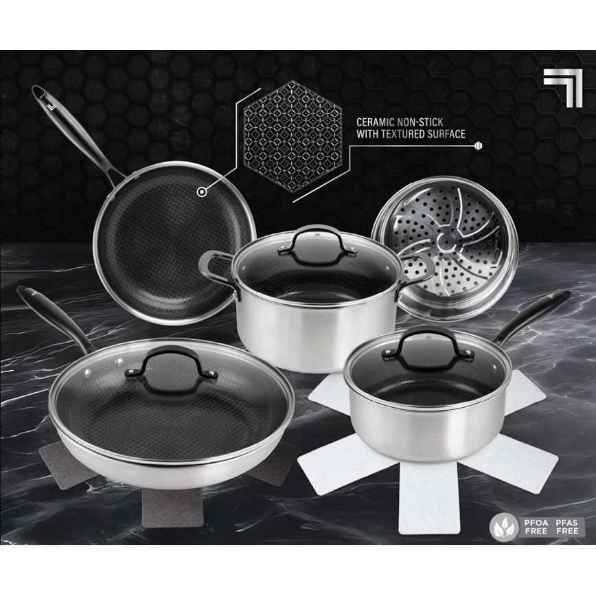 Sharper Image Premium Tri-Ply Cookware Set 10 pc.