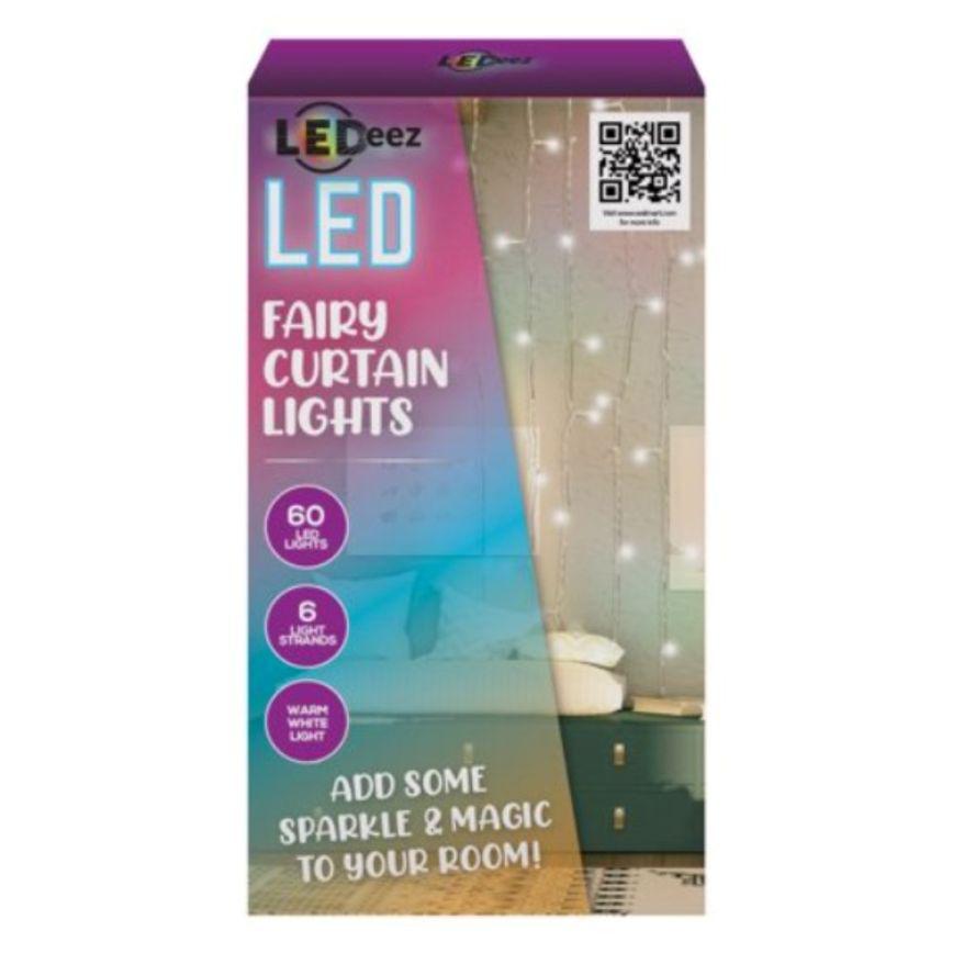 LEDeez LED Fairy Curtain Lights 60 Bulb 