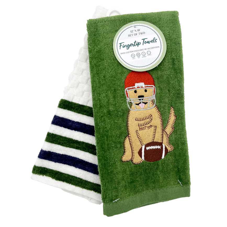 Embroidered Fingertip Towel 2 pk.