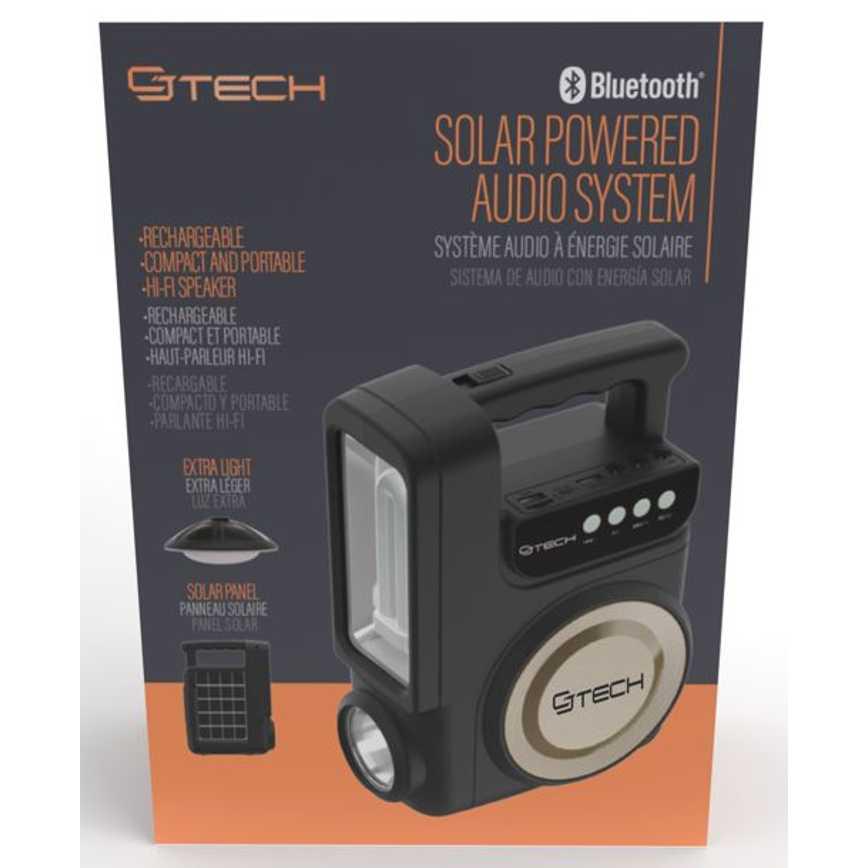 CJ Tech Solar Powered Speaker with Flashlight