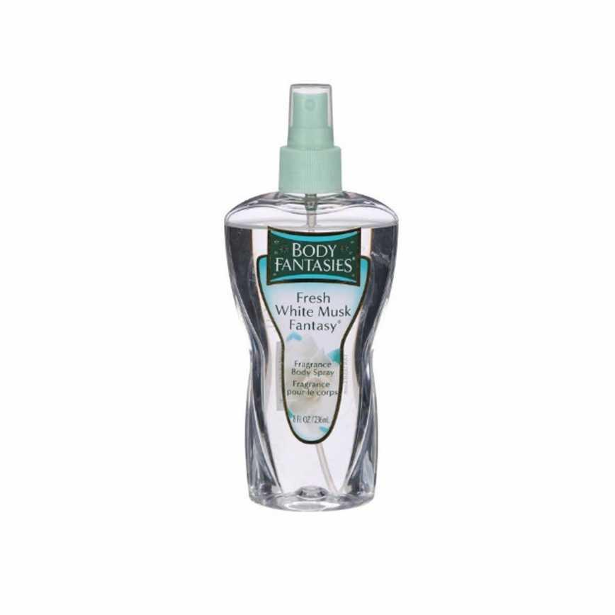 Body Fantasies Body Spray White Musk 8 oz.