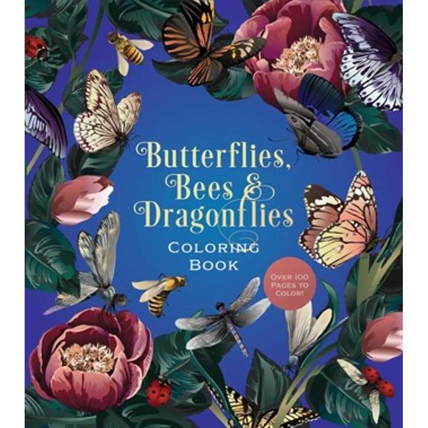Butterflies, Bees &amp; Dragonflies Coloring Book