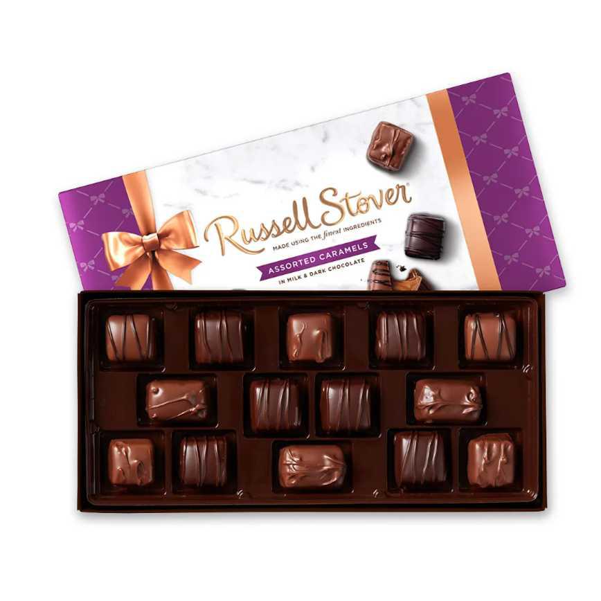 Russell Stover Boxed Chocolates Caramel Assortment 9 oz.