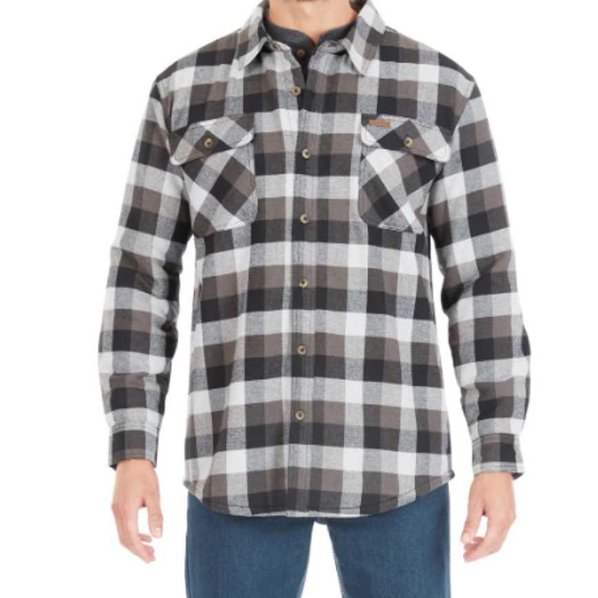 Smith's Workwear Men's Sherpa-Lined Flannel Shirt