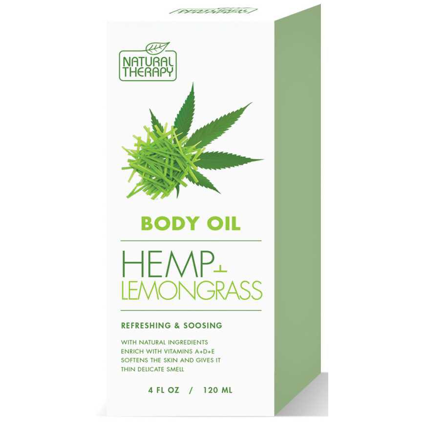 Natural Therapy Body Oil Hemp + Lemongrass 4 oz.
