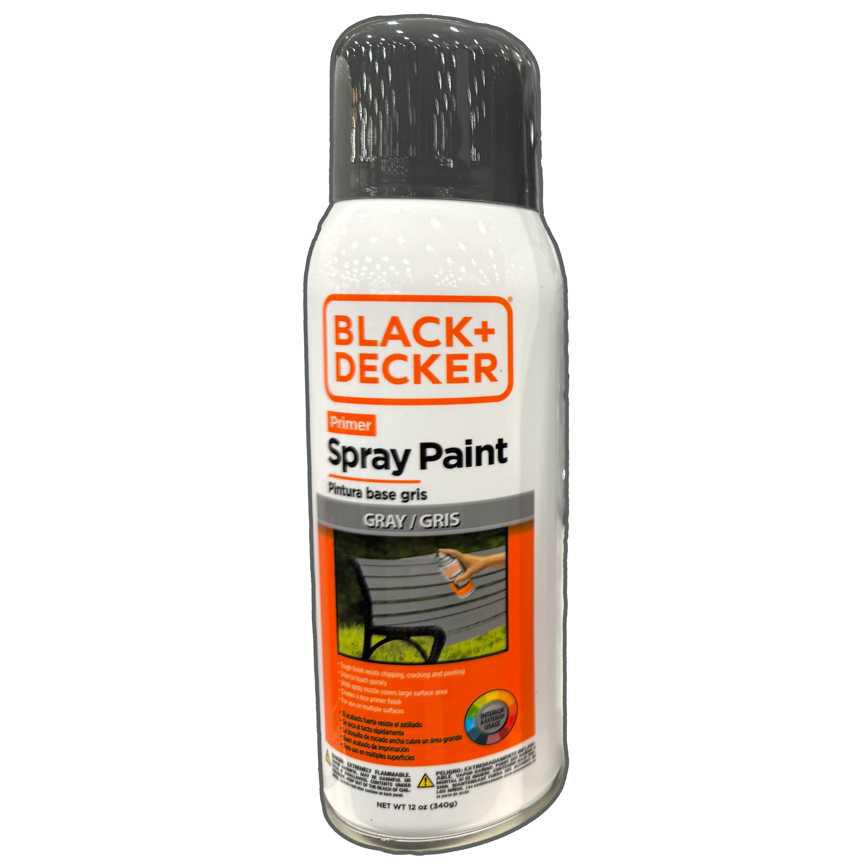 Black+Decker Primer Spray Paint Gray 12 oz. 
