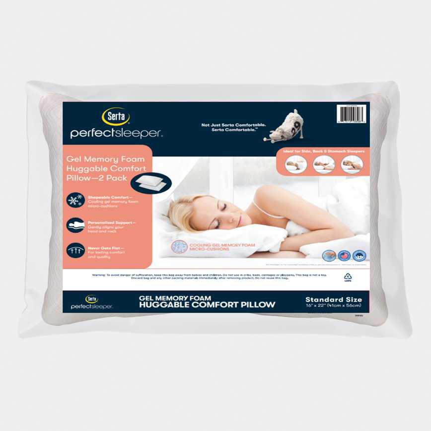 Serta Memory Foam Pillow 16&quot; x 22&quot; 2 pk.