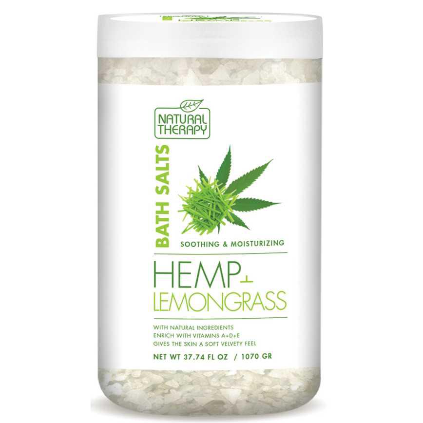 Natural Therapy Hemp & Lemongrass Bath Salts 37.74 oz.