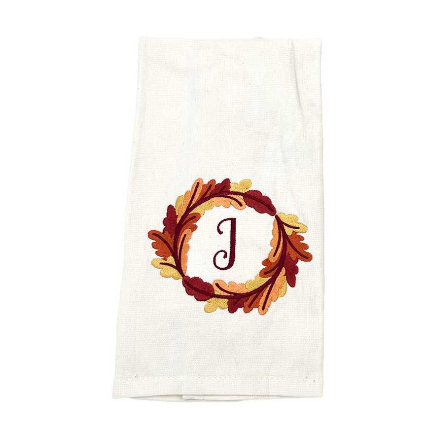 Harvest Monogram Kitchen Towels 16&quot; x 26&quot;