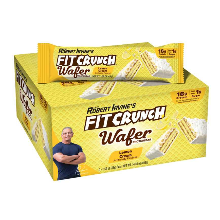 Chef Robert Irvine's Fit Crunch Wafer Protein Bar Lemon Cream 9 ct.